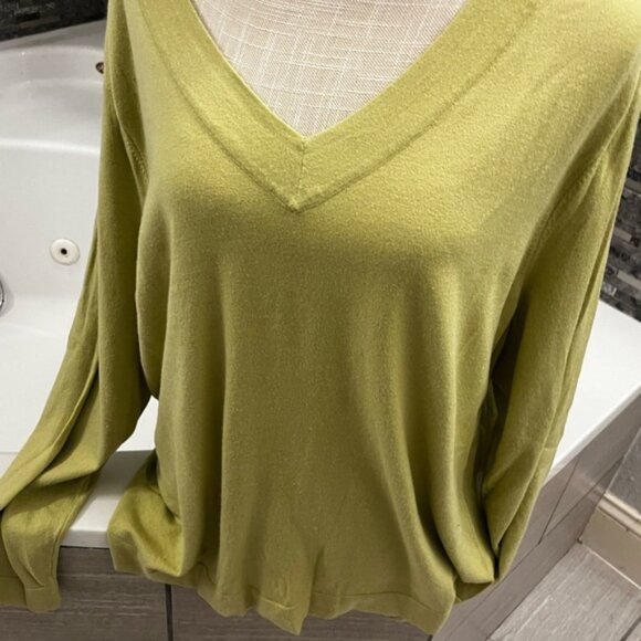 Talbots Women's Sweater in Light Olive 3X - Picture 5 of 7